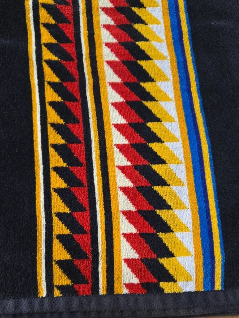 Pendleton Suwanee Oversize Red, Yellow & Blue Geometric Stripes Spa Towel